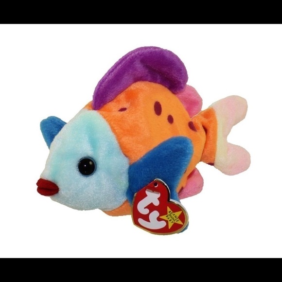 TY Beanie Baby - LIPS the Fish (8 inch) 1999 vintage - Picture 1 of 6